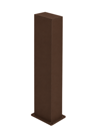 Hliníkový stĺpik 200x100x4 R0,5 s montážnou pätkou